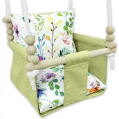 Leżaczki i huśtawki - Drewniana huśtawka dla dziecka kwiaty M9-W96 - miniaturka - grafika 1