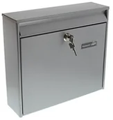 Skrzynki na listy - Burg Wächter Burg-Wächter Potsdam 877 skrzynka na listy z blachy stalowej, także do zamontowania na ścianie, do wyboru różne kolory, srebrny - miniaturka - grafika 1