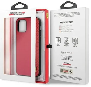 Ferrari FESAXHCP12LRE iPhone 12 Pro Max 6,7" czerwony/red hardcase On Track Carbon Stripe hurtel-77271-0 - Etui i futerały do telefonów - miniaturka - grafika 8