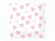 Dekoracje i nakrycia stołu na imprezę - Amscan Serwetki Diamenciki - 33 cm - 16 szt. 9909892 - miniaturka - grafika 1