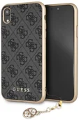 Etui i futerały do telefonów - Guess 4G Charms Collection - Etui iPhone XR z zawieszką szary GUHCI61GF4GGR - miniaturka - grafika 1