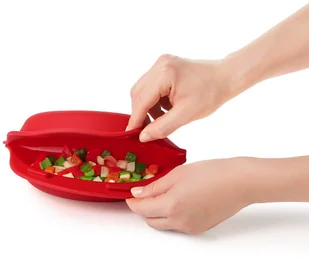 OXO - Good Grips OXO Good Grips omelettzu zaparzacz do kuchenek mikrofalowych, silikon, czerwony 11185600UKEU - Pozostałe akcesoria kuchenne - miniaturka - grafika 8
