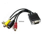 Adaptery i przejściówki - KABEL WT.VGA - GN.S-VIDEO + 3 GN.RCA - miniaturka - grafika 1
