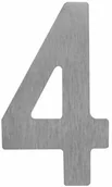 Akcesoria do bram - Cyfra 4 z tworzywa 180 mm srebrna - miniaturka - grafika 1