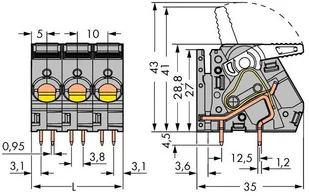 Wago Zacisk sprężynowy 6.00 mm Ilość PIN 4 2716-154 Kolor szary 24 szt 2716-154 - Kostki, złączki, wtyczki Wago Zacisk sprężynowy 6.00 mm Ilość PIN 4 2716-154 Kolor szary 24 szt 2716-154 - Kostki, złączki, wtyczki - miniaturka - grafika 1