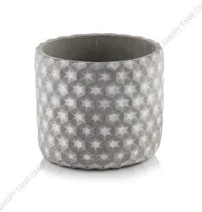 Osłonka cylindryczna przecierana biało-szara -średnica około 14 cm Kolekcja ETNO - Donice Osłonka cylindryczna przecierana biało-szara -średnica około 14 cm Kolekcja ETNO - Donice - miniaturka - grafika 1