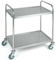 Wózki na żywność - APS Wózek kelnerski dwupółkowy ze stali nierdzewnej 910x590x930 mm | 11977 11977 - miniaturka - grafika 1