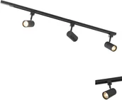 Lampy sufitowe - QAZQA Nowoczesny 1-fazowy system szynowy z 3 punktami czarnymi - Jeana - miniaturka - grafika 1