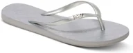 Klapki i japonki damskie - Roxy japonki damskie VIVA IV Silver SIL - miniaturka - grafika 1