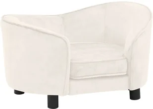 Sofa dla psa, kremowa, 69x49x40 cm, pluszowa - Legowiska dla psów - miniaturka - grafika 2