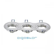 Oprawy, klosze i abażury - Aigostar OPRAWA SUFITOWA M1030R-03 SREBRNA OKRĄGŁA POTRÓJNA 004490 - miniaturka - grafika 1