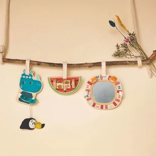 Lilliputiens LILLIPUTIENS Zestaw drewnianych zawieszek aktywizujących Nosorożec Marius 9 m+ solution-bc-7767-0 - Gryzaki dla dzieci - miniaturka - grafika 16