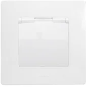 Gniazdka elektryczne - Legrand Gniazdko pojedyncze Niloe z uziemieniem IP44 komplet białe 396464 - miniaturka - grafika 1