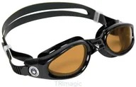 Pływanie - Aqua Sphere okularki pływackie KAIMAN czarno-brązowe - miniaturka - grafika 1