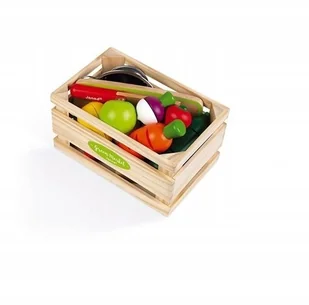 Janod Drewniana Skrzynka z Warzywami i Owocami Green Market 22 Elementy 3 - 8 Lat, - Zabawy w naśladowanie dorosłych - miniaturka - grafika 2