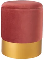 Pufy i podnóżki - Step into Design Pufa welurowa VELVET przydymiony róż 182-uniw Step Into Design - miniaturka - grafika 1