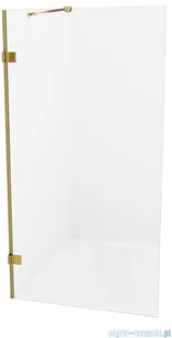 New Trendy Avexa Gold parawan nawannowy z wspornikiem skośnym 50x150 cm przejrzyste EXK-2004 | - Parawany nawannowe - miniaturka - grafika 3