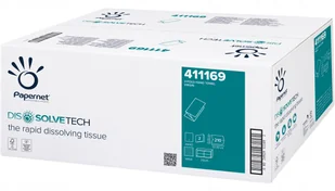 Papernet 411169 ręcznik dissolvetech V-Folded ręcznie, Pure pulpy celulozowej, Wave tłoczona, 2-warstwowe, biały (sztuka 3150) 411169 - Ściereczki, gąbki, czyściki - miniaturka - grafika 2
