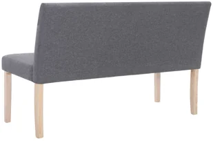 vidaXL Ławka, 139,5 cm, jasnoszara, poliester vidaXL - Ławki do przedpokoju - miniaturka - grafika 7