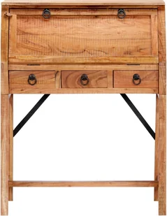 vidaXL vidaXL Biurko, 90x40x107 cm, lite drewno akacjowe - Biurka - miniaturka - grafika 5