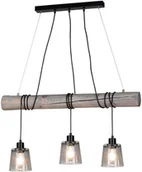 Lampy sufitowe - Britop Lampa wisząca Karrl, 3-pkt., szary dym/szara - miniaturka - grafika 1