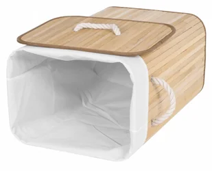 Kosz bambusowy na pranie 72L 1 komorowy naturalny - Kosze na bieliznę - miniaturka - grafika 4