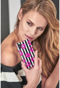 PURO Glam Miami Stripes - Etui iPhone Xs / X (Kiss) IPCXCMIAMIS1BLK - Etui i futerały do telefonów - miniaturka - grafika 4
