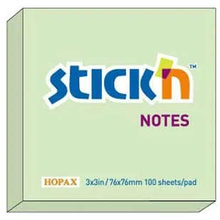Hopax Notes samoprzylepny 76mm x 76mm zielony pastel - Notesy i bloczki - miniaturka - grafika 2