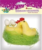 Wielkanoc - Titanum Dekoracja wielkanocna TITANUM Kurczaki w gniazdku Titatnum Kreatywne AL501TIT - miniaturka - grafika 1