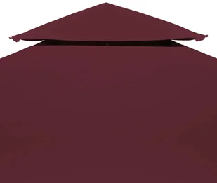 vidaXL Zadaszenie altany, 2-poziomowe, 310 g/m, 3 x 3 m, bordowe - Pawilony ogrodowe - miniaturka - grafika 7