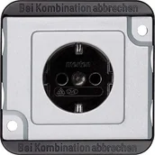 Wyłączniki światła i elektryczne - Merten gniazdo wtykowe z zestykiem ochronnym, zwiększona ochrona przed dotknięciem ekranu, zaciski, mattsilber wtykowe, pancerne, meg2300 7060 MEG2300-7060 - miniaturka - grafika 1