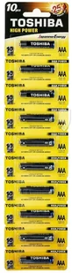 Toshiba Baterie alkaliczne LR03GCP BP1x10 Alkaliczny manganowy x 10 - Baterie i akcesoria - miniaturka - grafika 2