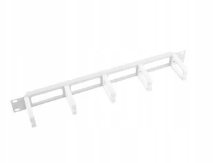 Lanberg Organizer kabli 19" 1U z 5 metalowymi uchwytami - typ B szary SPL1OKEO0050 [5039930] - Akcesoria do szaf serwerowych - miniaturka - grafika 2