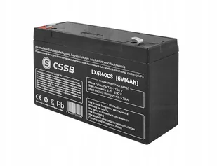 Akumulator żelowy 6V 14Ah - Baterie do zasilaczy awaryjnych UPS - miniaturka - grafika 2