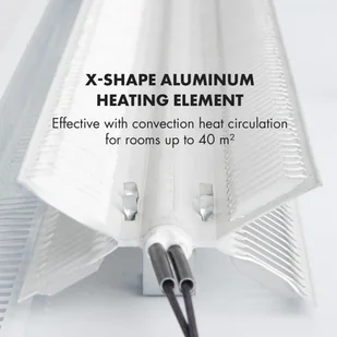 Klarstein Klarstein Hot Spot Slimcurve Grzejnik 80 x 40 cm 40 m 2000 W 540°C LED IP24 kolor biały ACO7-HS SlimcurveWH - Ogrzewanie przenośne - miniaturka - grafika 7