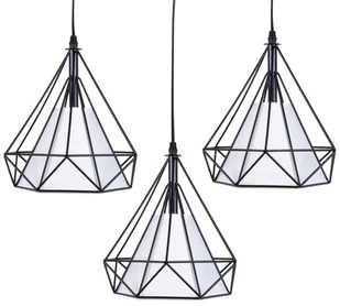 ABIGALI Lampa wisząca Diament Abigali Diamond III L ABIGALI-CHNR3L-E27 - Lampy sufitowe - miniaturka - grafika 4