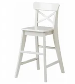 Krzesełka i taborety dla dzieci - Ikea Ingolf Krzesło dziecięce, biały - miniaturka - grafika 1