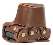 Akcesoria fotograficzne - MegaGear megagear skórzana torba na aparat do Olympus OM-D E-M10 Mark II z 14  42 MM kompaktowy system akcesoriów do MG638 - miniaturka - grafika 1