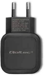 Qoltec ŁADOWARKA SIECIOWA USB TYP C, PD, 5V, 3A, 20W, CZARNA 2_361504 - Ładowarki do telefonów - miniaturka - grafika 7