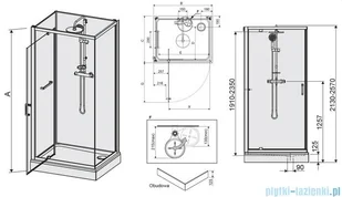 Sanplast Classic II 90x120 przejrzyste 602-011-0271-38-4S1 - Kabiny prysznicowe - miniaturka - grafika 2