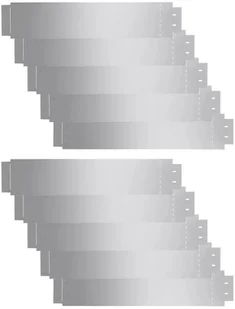 vidaxl Obrzeże trawnikowe, 10szt. stal galwanizowana, 100x20cm - Ogrodzenia - miniaturka - grafika 2