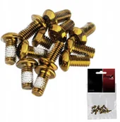 Części rowerowe - Prox 12 Śrub Do Tarczy Hamulca Złote M5x10mm - miniaturka - grafika 1