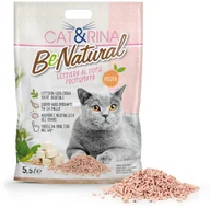 Żwirek dla kotów - Cat&rina Cat&Rina Be Natural Tofu - wegański żwirek dla kotów, o zapachu brzoskwiniowym - Pojemność: 5,5L CR-14781 - miniaturka - grafika 1
