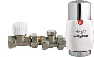 Vario Term Zestaw zaworów Econ Prestige biały + chrom, Typ zaworu: Prosty EGS0201C/FP - Akcesoria grzewcze - miniaturka - grafika 2