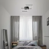 Lampy sufitowe - Briloner Lampa sufitowa LED Frame 2-pkt. switch dim czarna - miniaturka - grafika 1