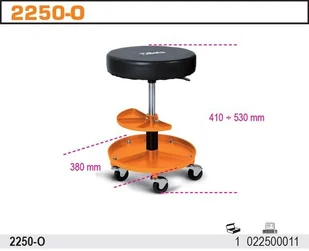 BETA TABORET OBROTOWY Z TACĄ (2250-O) - Pozostałe wyposażenie warsztatu - miniaturka - grafika 2