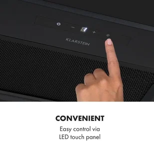 Klarstein Paolo 52,5 Czarny (CGCH5-Paolo-52BL( - Okapy kuchenne - miniaturka - grafika 3