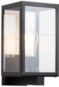 Lampy ogrodowe - QAZQA Nowoczesny prostokątny kinkiet zewnętrzny czarny szkło - Rotterdam - miniaturka - grafika 1