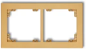 Klawisze i ramki - Karlik Ramka podwójna DECO Złoty 8DRSO-2 - miniaturka - grafika 1