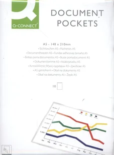 Q-Connect kieszeń samoprzylepna, format A5, 10 sztuk - Koszulki na dokumenty - miniaturka - grafika 5